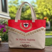 St Kilda Saints AFL Custom name Quilted Tote Bag v2