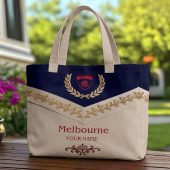 Melbourne Demons AFL Custom name Quilted Tote Bag v2