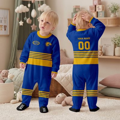 West Coast Eagles AFL Personalized Children's Romper v1