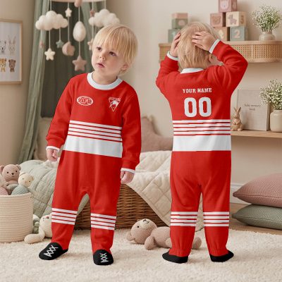 Sydney Swans AFL Personalized Children's Romper v1