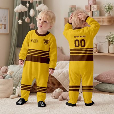 Hawthorn Hawks AFL Personalized Children's Romper v1