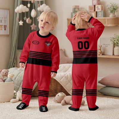 Essendon Bombers AFL Personalized Children's Romper v1
