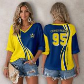 NRL North Queensland Cowboys Personalized Long Sleeves V-neck Shirt v5