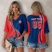 NRL Sydney Roosters Personalized Long Sleeves V-neck Shirt v5
