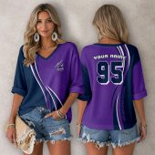 NRL Melbourne Storm Personalized Long Sleeves V-neck Shirt v5