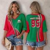 NRL South Sydney Rabbitohs Personalized Long Sleeves V-neck Shirt v5