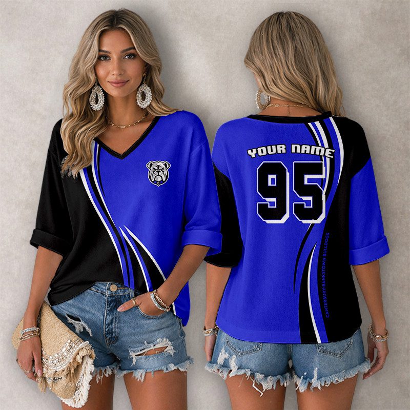 NRL Canterbury-Bankstown Bulldogs Personalized Long Sleeves V-neck Shirt v5 NRL Canterbury-Bankstown Bulldogs Personalized Long Sleeves V-neck Shirt v5