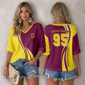 NRL Brisbane Broncos Personalized Long Sleeves V-neck Shirt v5