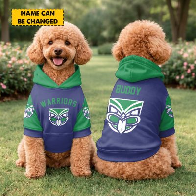 Custom Name NRL New Zealand Warriors PET Hoodie v1