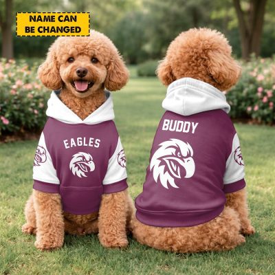 Custom Name NRL Manly Warringah Sea Eagles PET Hoodie v1