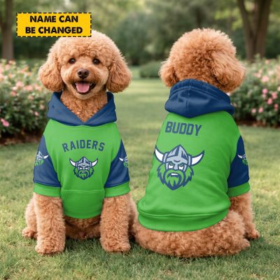 Custom Name NRL Canberra Raiders PET Hoodie v1