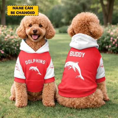 Custom Name NRL Dolphins PET Hoodie v1