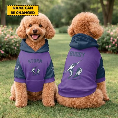 Custom Name NRL Melbourne Storm PET Hoodie v1