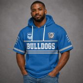 Custom Name NRL Canterbury-Bankstown Bulldogs Short Sleeves Hoodie v1