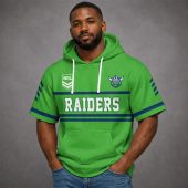 Custom Name NRL Canberra Raiders Short Sleeves Hoodie v1