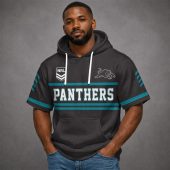 Custom Name NRL Penrith Panthers Short Sleeves Hoodie v1