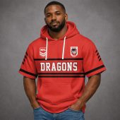 Custom Name NRL St. George Illawarra Dragons Short Sleeves Hoodie v1