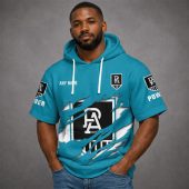 Port Adelaide Power AFL Custom name Short Sleeves Hoodie v1