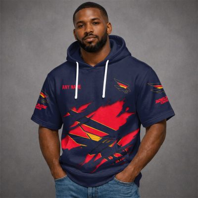Adelaide Crows AFL Custom name Short Sleeves Hoodie v1