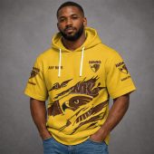 Hawthorn Hawks AFL Custom name Short Sleeves Hoodie v1