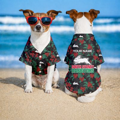 Personalized NRL South Sydney Rabbitohs PET Hawaiian Shirt