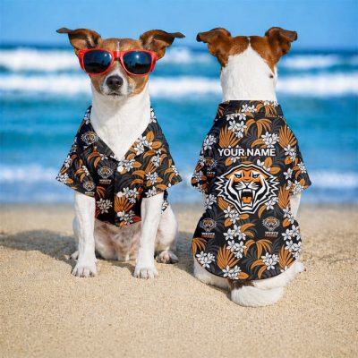 Personalized NRL Wests Tigers PET Hawaiian Shirt