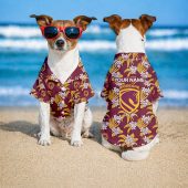 Personalized NRL Brisbane Broncos PET Hawaiian Shirt