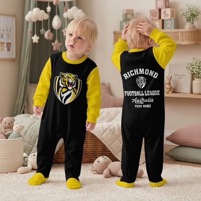 Richmond Tigers AFL Custom Name Children's Romper v2