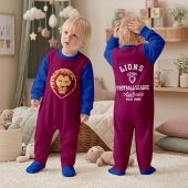 Brisbane Lions AFL Custom Name Children's Romper v2