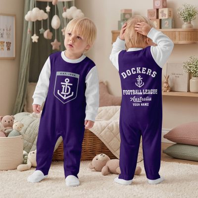 Fremantle Dockers AFL Custom Name Children's Romper v2