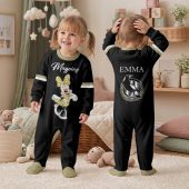 Collingwood Magpies AFL MK Mouse Custom Name Children's Romper