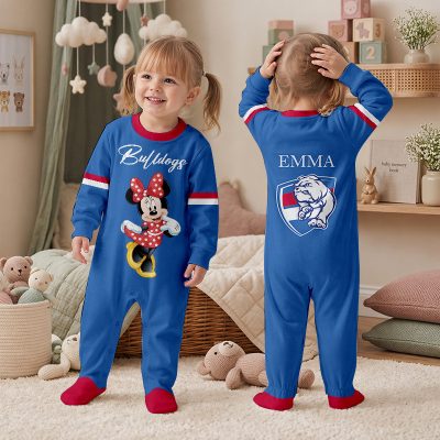 Western Bulldogs AFL MK Mouse Custom Name Children's Romper