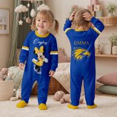 West Coast Eagles AFL MK Mouse Custom Name Children's Romper