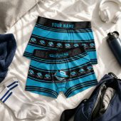 Custom Name NRL Cronulla-Sutherland Sharks Men boxer briefs v1