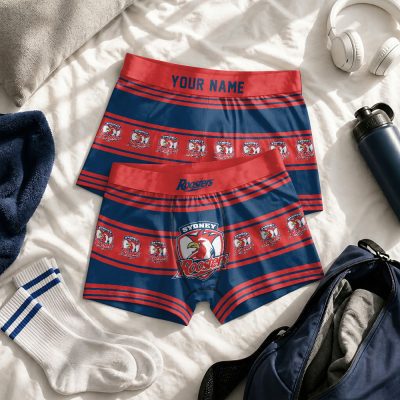 Custom Name NRL Sydney Roosters Men boxer briefs v1