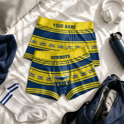 Custom Name NRL North Queensland Cowboys Men boxer briefs v1