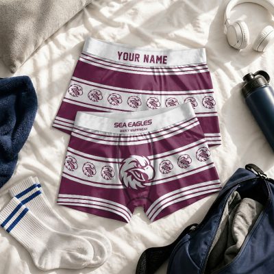 Custom Name NRL Manly Warringah Sea Eagles Men boxer briefs v1