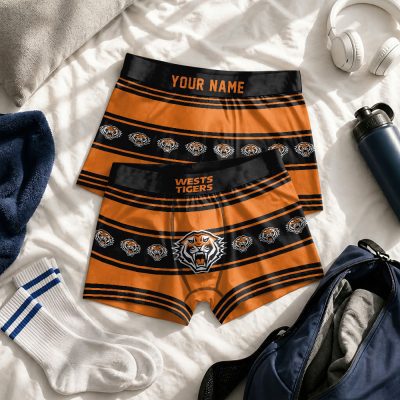 Custom Name NRL Wests Tigers Men boxer briefs v1