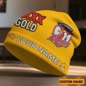 Custom Name NRL Sydney Roosters NRL x XXXX Gold Beanie Hat Custom  v1