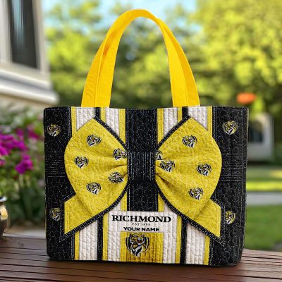 Richmond Tigers AFL Custom name Quilted Tote Bag v1