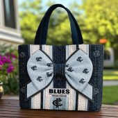 Carlton Blues AFL Custom name Quilted Tote Bag v1