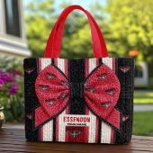 Essendon Bombers AFL Custom name Quilted Tote Bag v1