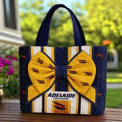 Adelaide Crows AFL Custom name Quilted Tote Bag v1