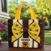 Hawthorn Hawks AFL Custom name Quilted Tote Bag v1