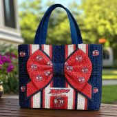 Custom Name NRL Sydney Roosters Quilted Tote Bag v1