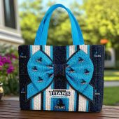 Custom Name NRL Gold Coast Titans Quilted Tote Bag v1