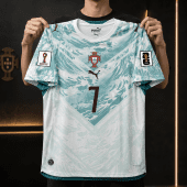 New 2026 Portugal cr7 Away World Cup Black Polo Collar Soccer Jersey