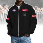 Collingwood Magpies AFL Custom name Popcorn Texture Zip Jacket v1