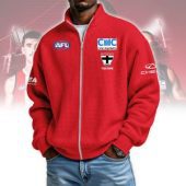 St Kilda Saints AFL Custom name Popcorn Texture Zip Jacket v1