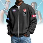 Port Adelaide Power AFL Custom name Popcorn Texture Zip Jacket v1